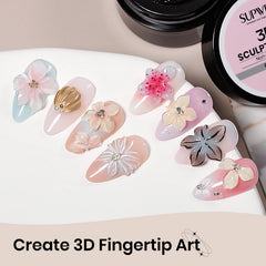 SUPWEE silicone nail pen with gel pot top view illustrating easy handling