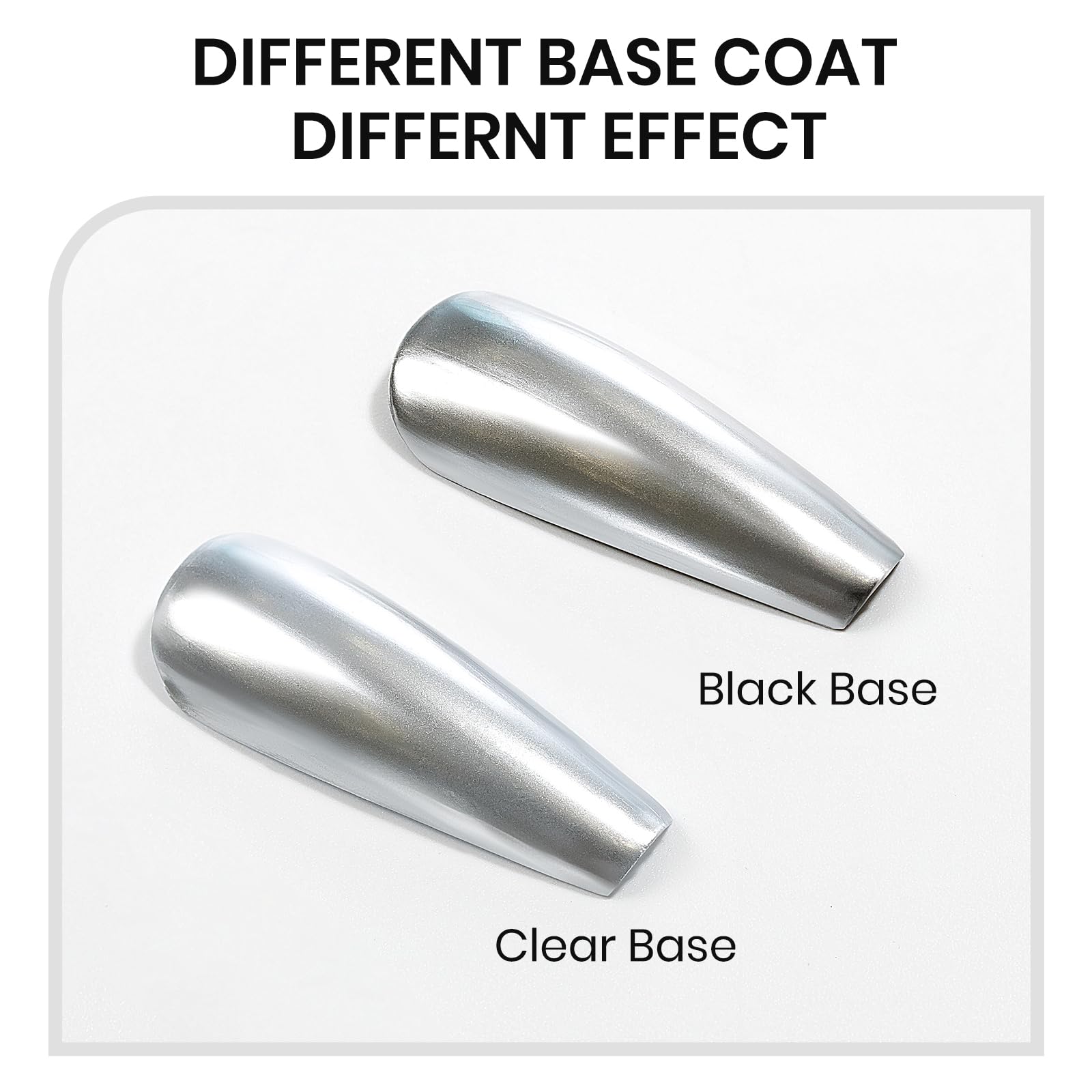 SUPWEE brush stroke of silver polish demonstrating smooth application and high shine