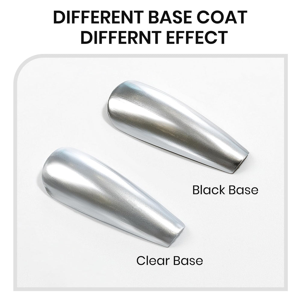 SUPWEE brush stroke of silver polish demonstrating smooth application and high shine