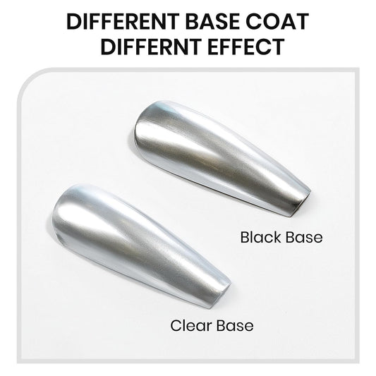 SUPWEE brush stroke of silver polish demonstrating smooth application and high shine