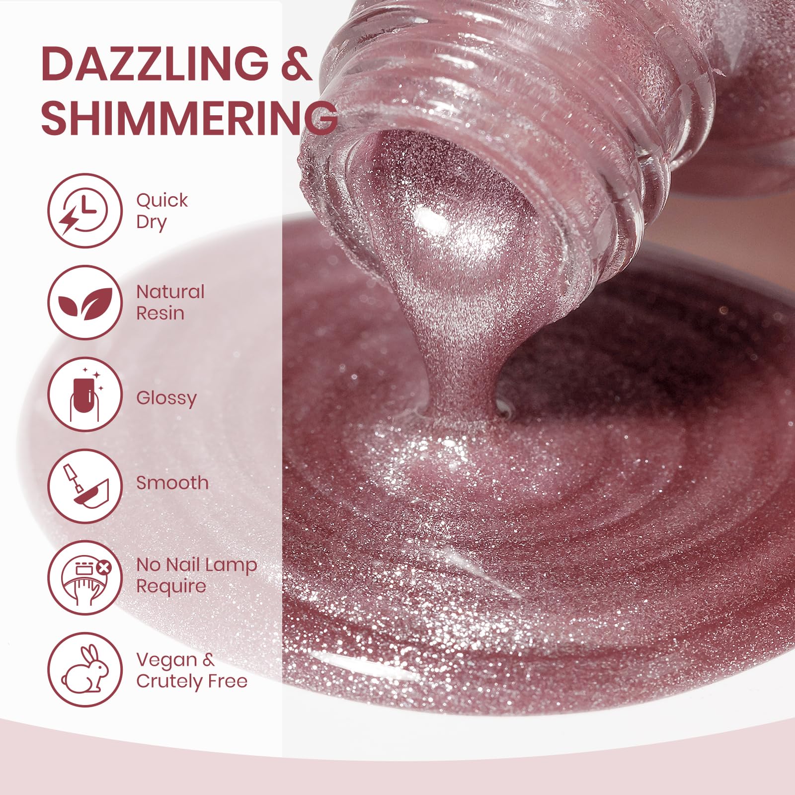 SUPWEE glitter pigment texture closeup revealing dense magnetic particles