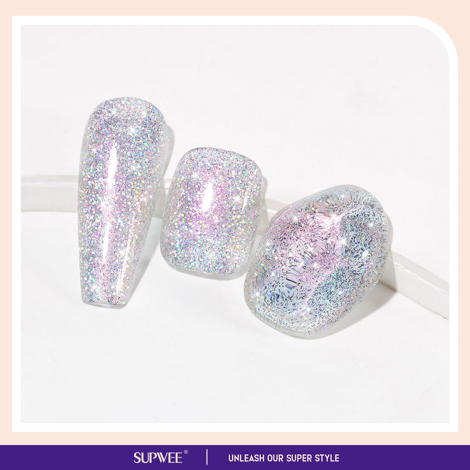 SUPWEE macro shimmer texture revealing holographic sparkle benefits