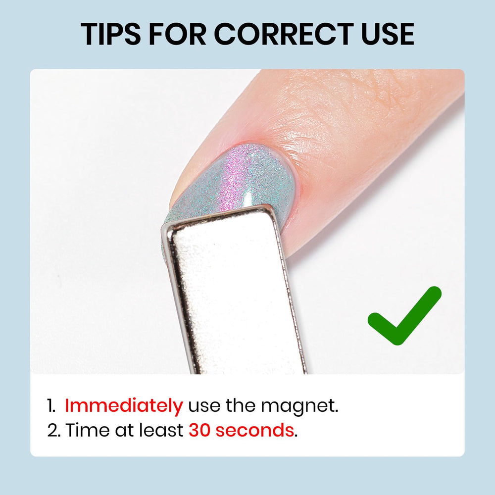 SUPWEE wide magnetic stick with polish demonstrating easy cat-eye shaping benefit