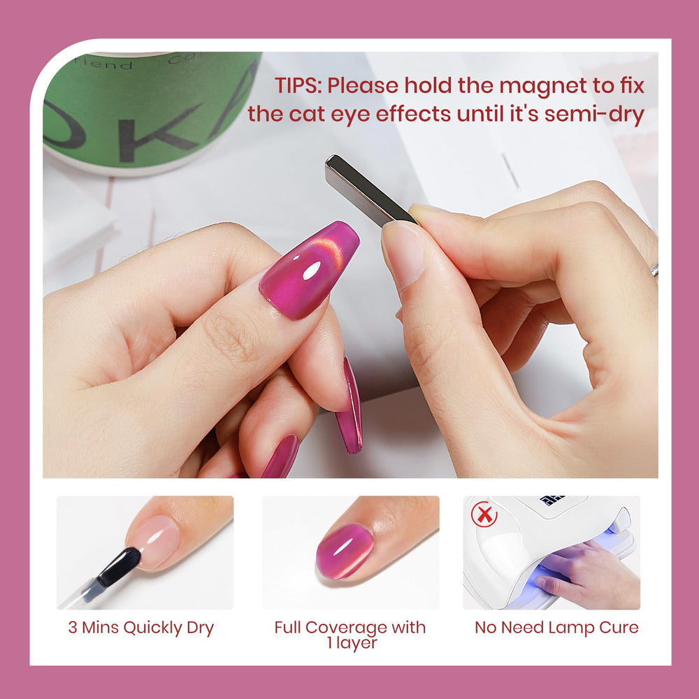 SUPWEE wide magnet stick beside bottle for strong cat-eye pull benefit