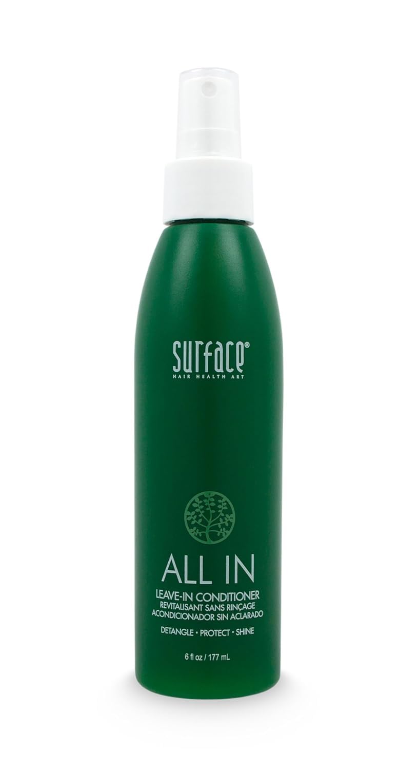 SURFACE bottle front view showing label and compact 6 fl oz size for travel convenience