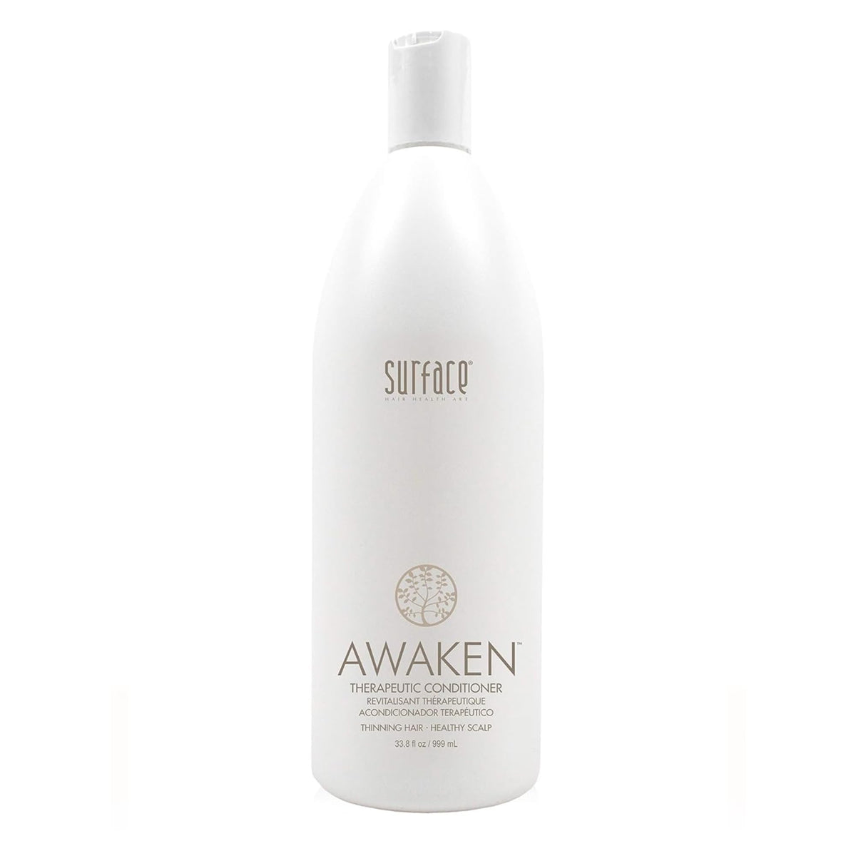 SURFACE front bottle view showing product and size for easy identification and benefit