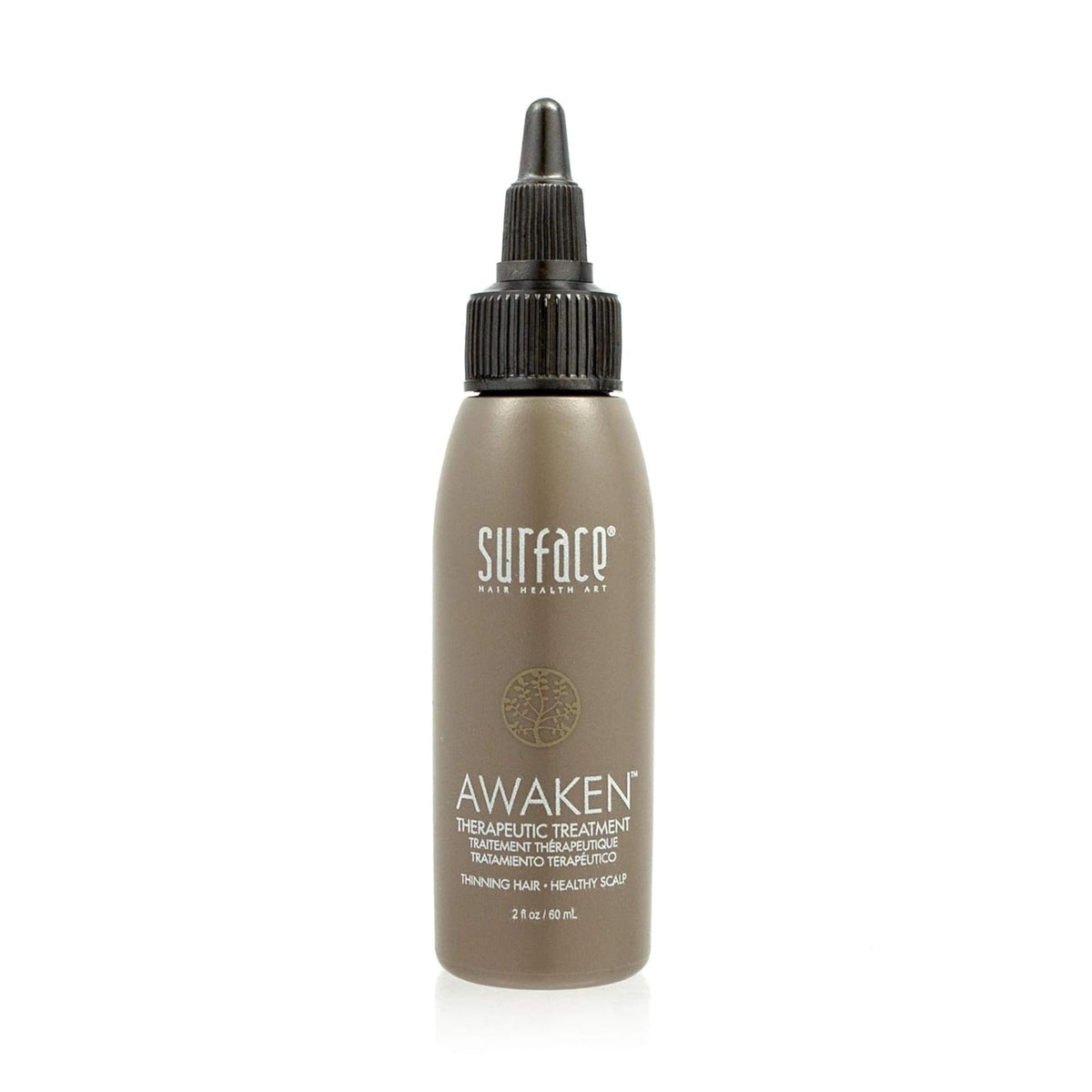 SURFACE front bottle view showing sleek packaging and product benefit