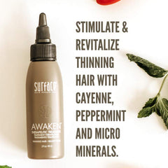 SURFACE ingredient array with saw palmetto and botanicals highlighting purity