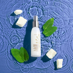 SURFACE awaken mist close-up of ingredients label highlighting botanicals and protective vitamins
