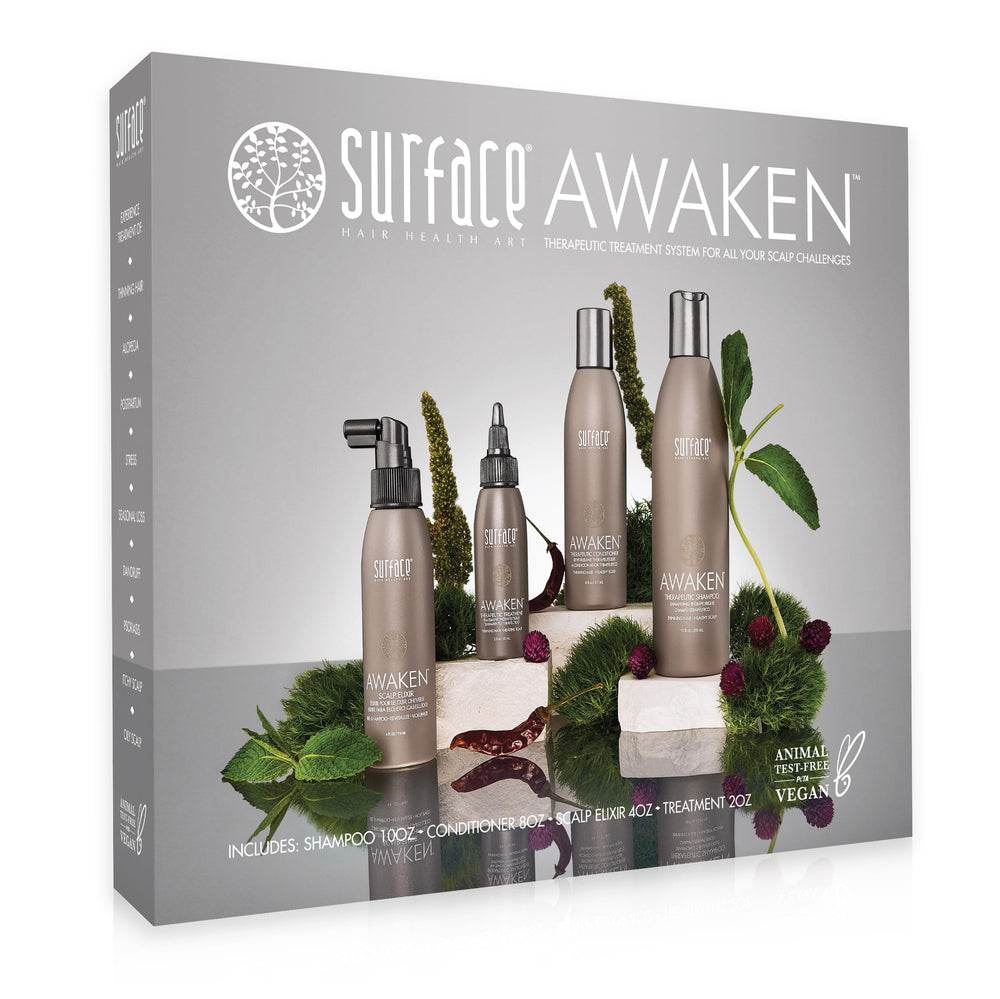 SURFACE scalp elixir dropper applying targeted scalp nourishment