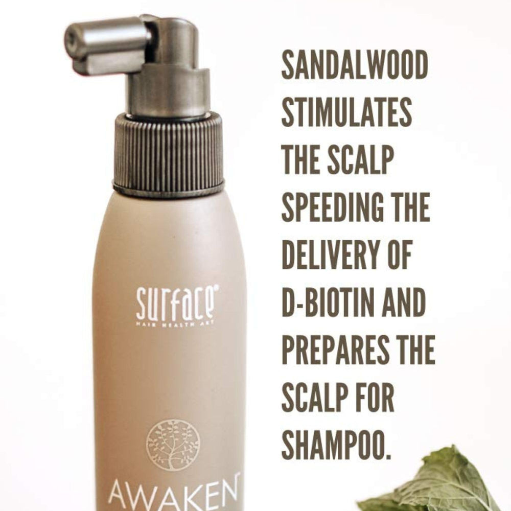 Surface Awaken texture on skin showing lightweight absorbent serum benefit