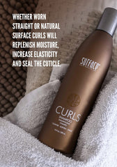 SURFACE shampoo being applied in shower for frizz control