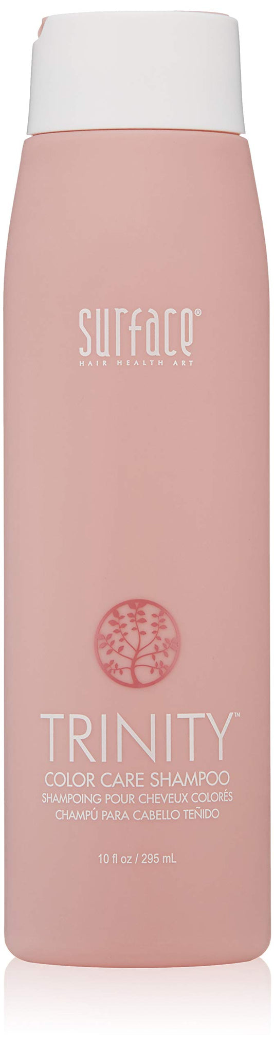 SURFACE Trinity shampoo front bottle showing label and benefits