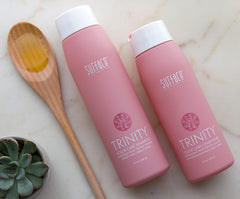 SURFACE Trinity shampoo pump close-up highlighting easy dispensing
