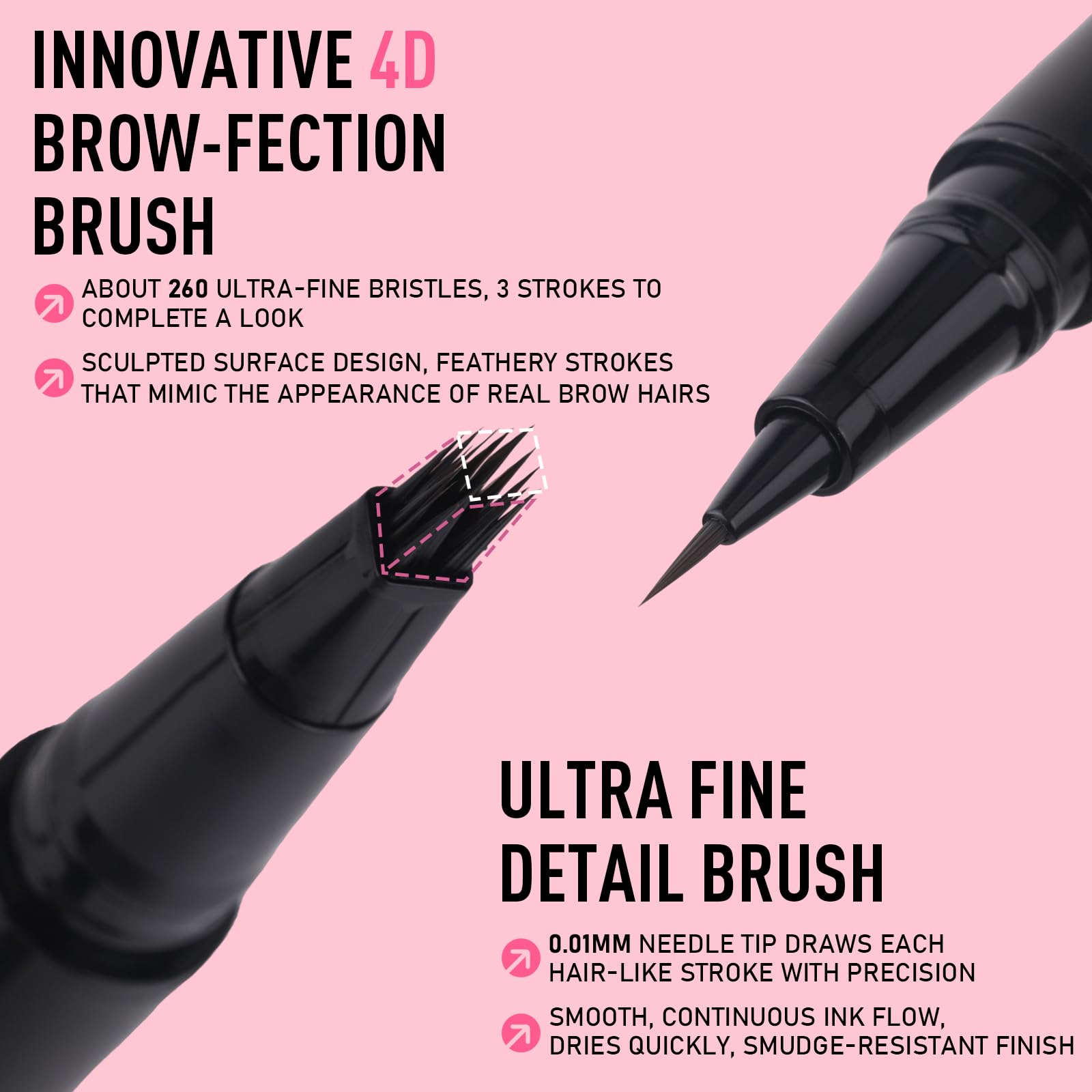 SUSIKEKI close-up of brow-fection angled brush for natural strokes