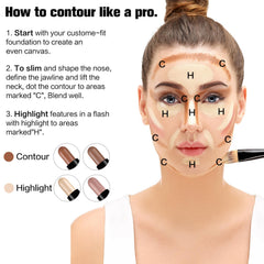SUSIKEKI highlighting on collarbone to show body contouring and luminous finish