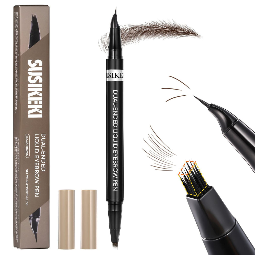 SUSIKEKI front packaging showing shade 03 dark brown and benefits