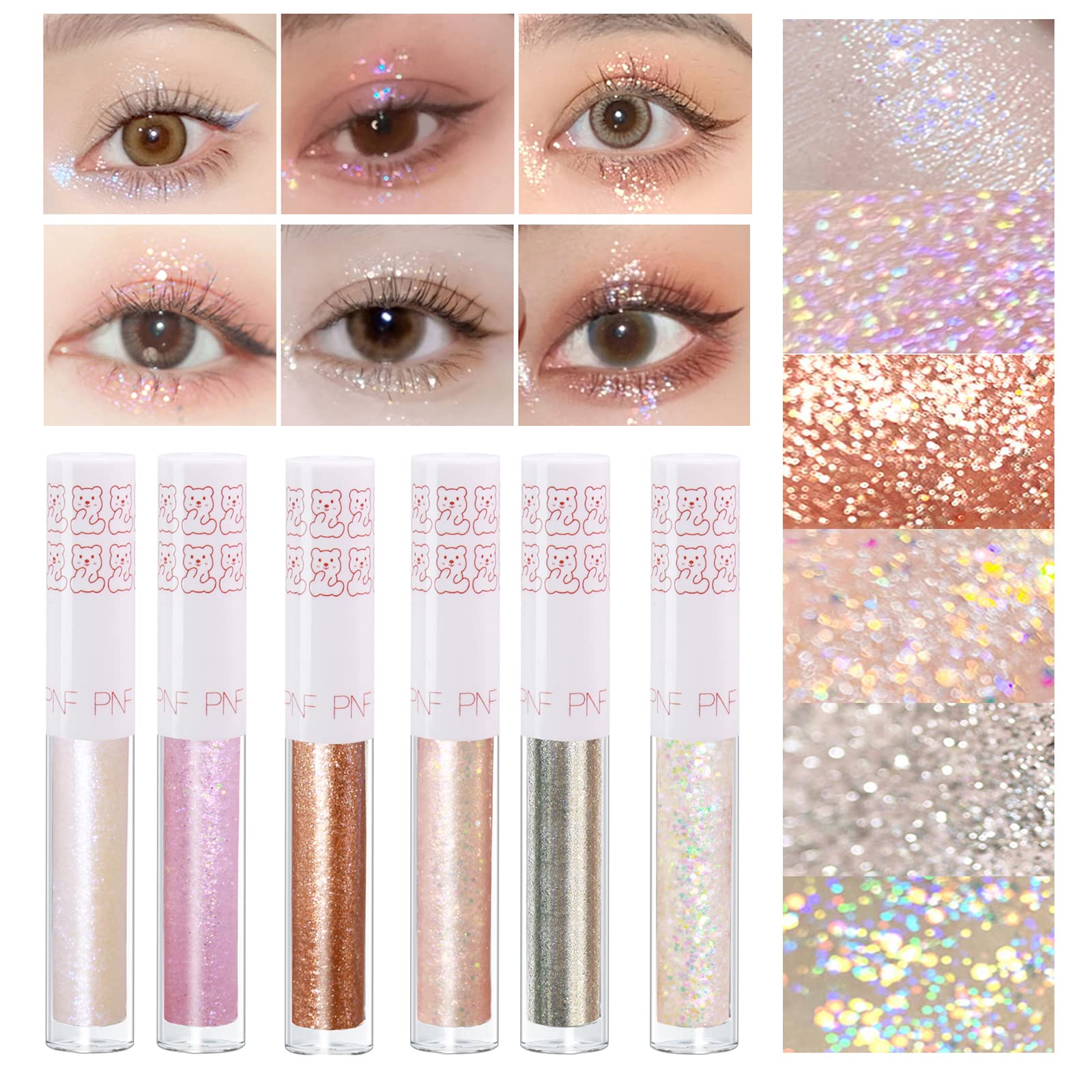 SUSIKEKI front packaging showing six glitter tubes and shade variety for gifting