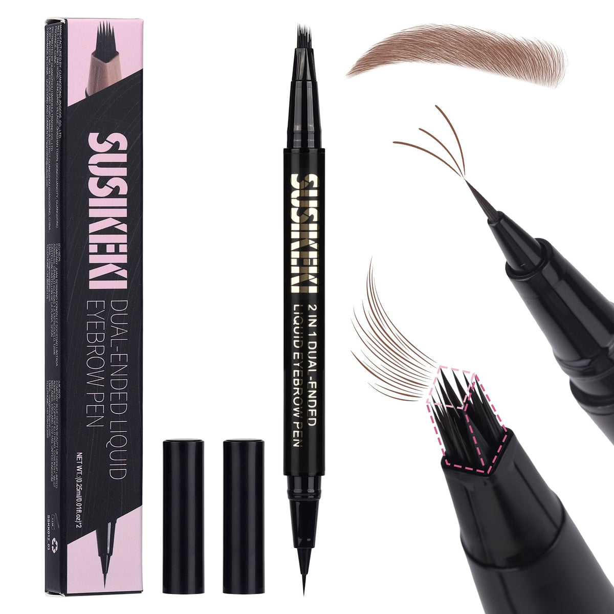 SUSIKEKI front packaging showing dual-ended pen and benefits