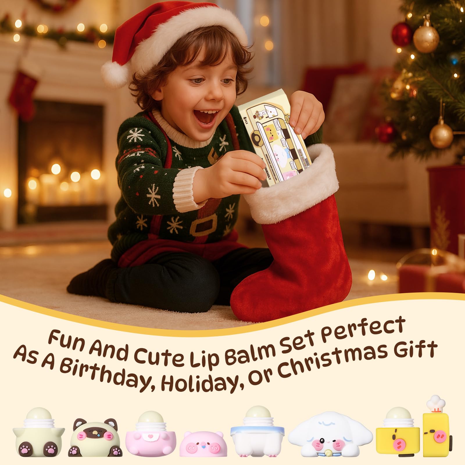 SUSIKEKI lip balms styled as a gift to show presentable packaging
