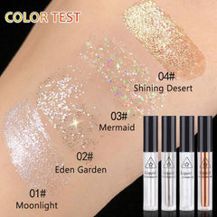 SUSIKEKI Moonlight swatch on skin illustrating bright inner-corner highlight