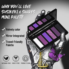 SUSIKEKI opened palette with mirror visible, useful for on-the-go touch ups