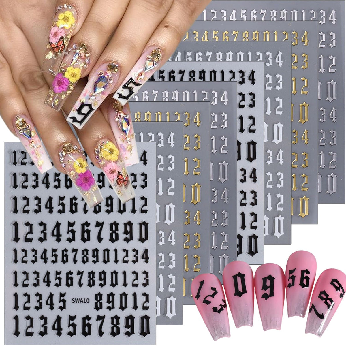 Sutaozhi front packaging showing all four colored number sticker sheets and kit benefits