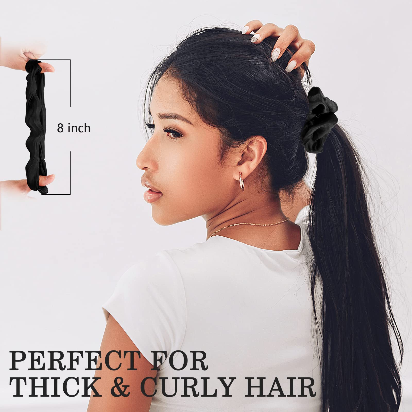 SUTHIA scrunchie on pillow demonstrating anti-crease nighttime benefit