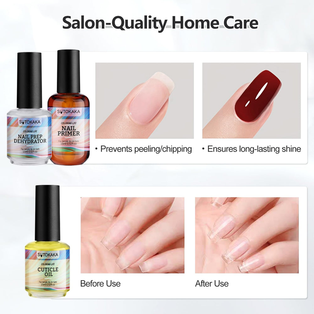 SUTOKAKA application in use prepping nails for stronger adhesion