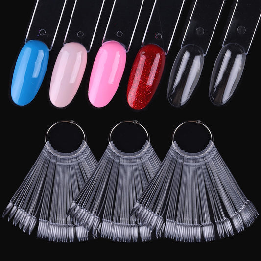 SUTOKAKA clear oval swatch sticks front view for fast color selection
