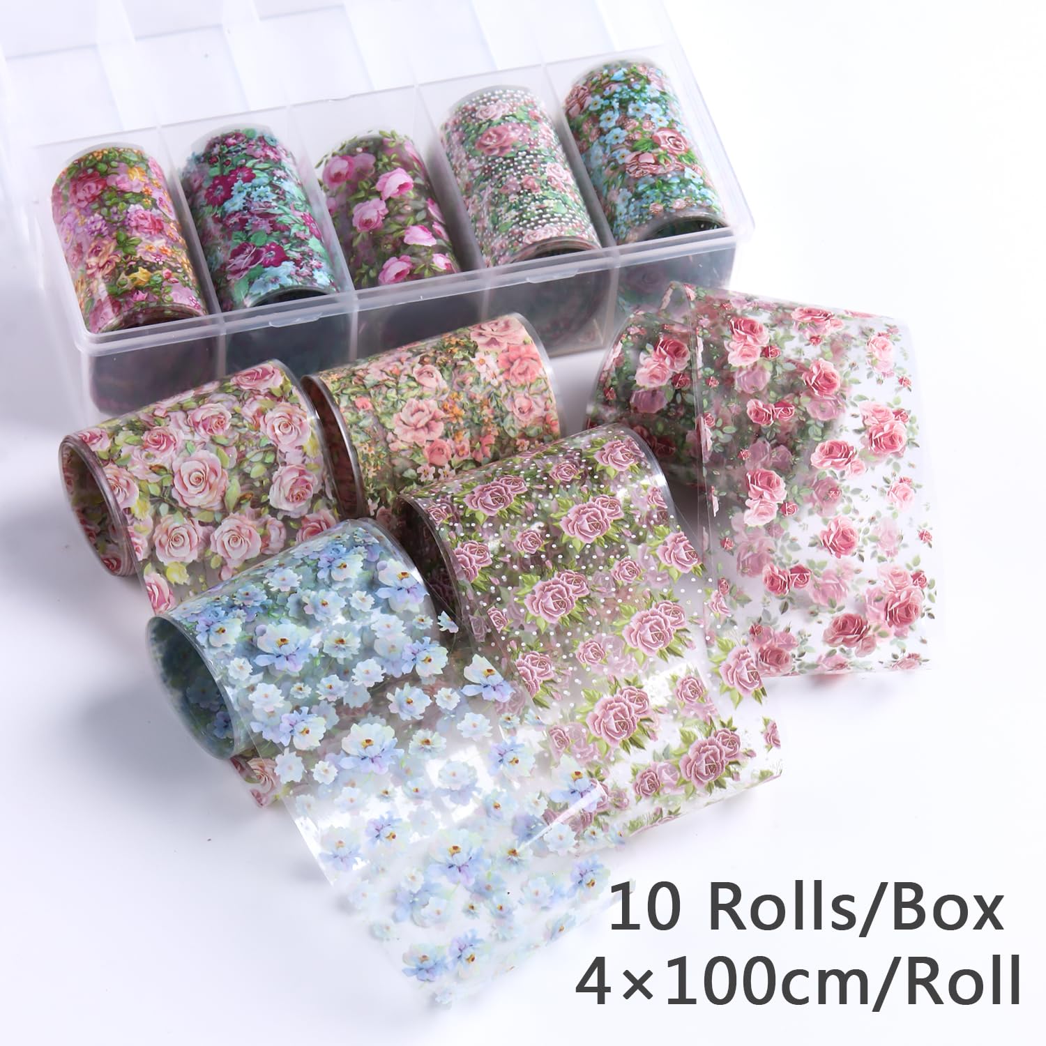 SUTOKAKA colorful floral rolls lined up highlighting pattern variety and creative options