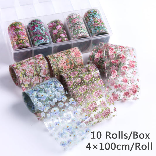 SUTOKAKA colorful floral rolls lined up highlighting pattern variety and creative options