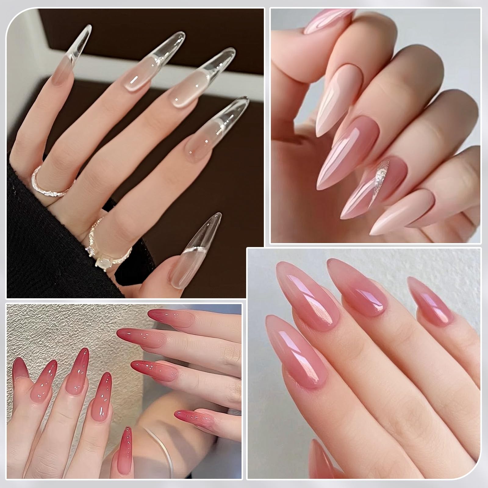 SUTOKAKA dual form held on a nail during polygel application demonstrating clean results