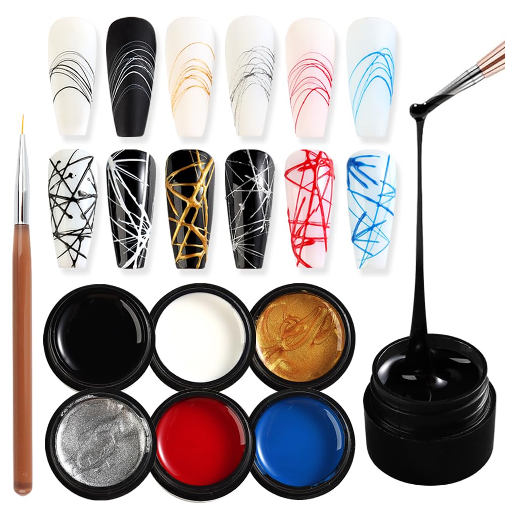 SUTOKAKA front box showing six spider gel bottles and brush, ideal gift presentation