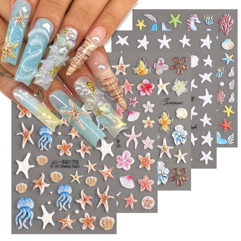SUTOKAKA front packaging showing all five ocean-themed sticker sheets for quick selection