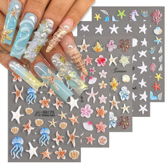 SUTOKAKA front packaging showing all five ocean-themed sticker sheets for quick selection