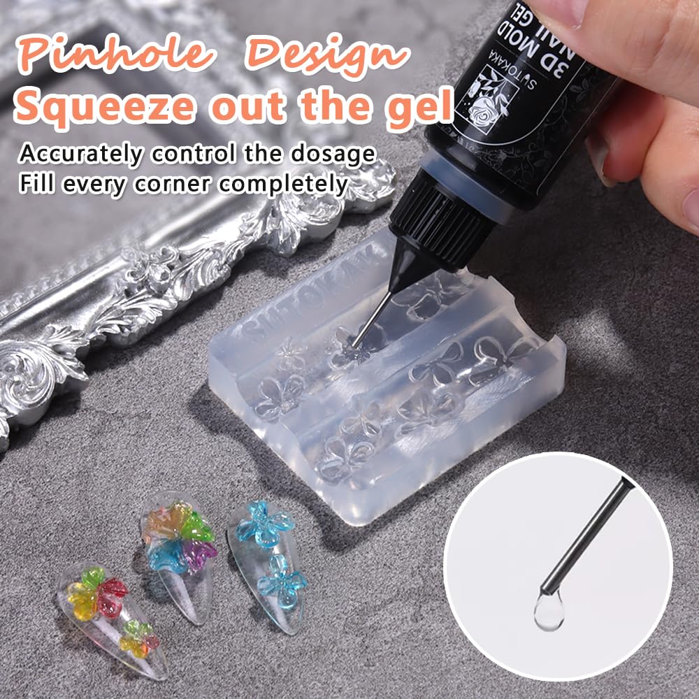 SUTOKAKA gel poured into silicone mold for bubble-free detailed casting