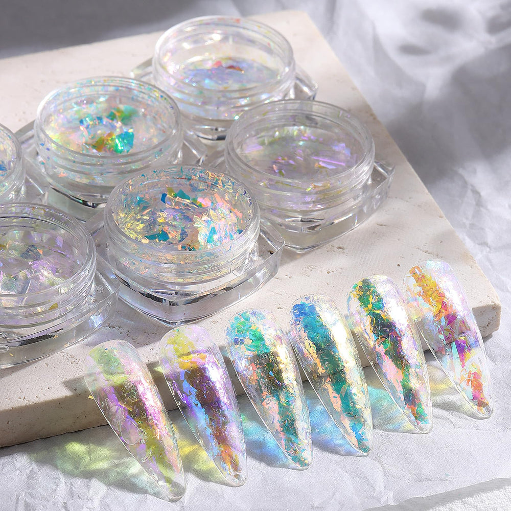 SUTOKAKA multicolor swatches on nail tips showing color shifts and application options