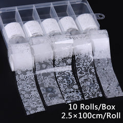 sutokaka close-up of rolled foils revealing intricate lace and floral patterns for precision