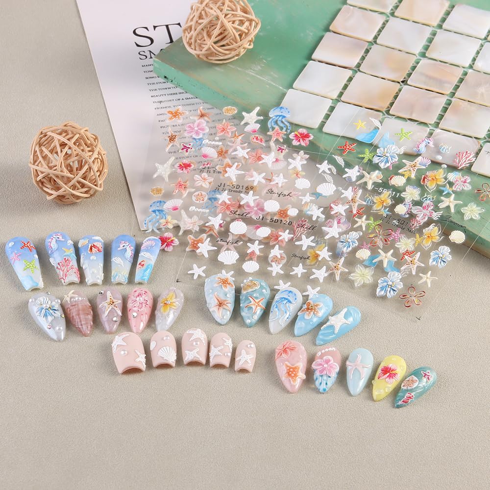 SUTOKAKA sticker sheet held next to a fingertip to show true size and scale