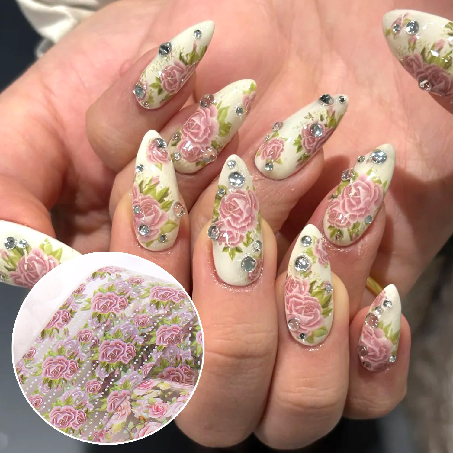 SUTOKAKA roll in hand to show scale and length for multiple nail designs