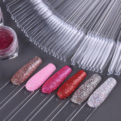 SUTOKAKA swatch set next to hand showing scale and practical handling benefit