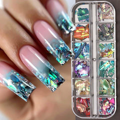 sutozmiwe applied on nail tip illustrating 3D sparkle and salon-ready finish