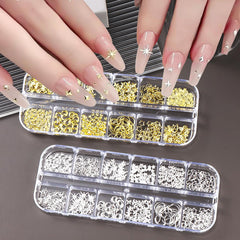 SUTOZMIWE charms applied on clear polish sample illustrating finished look and wearable sparkle