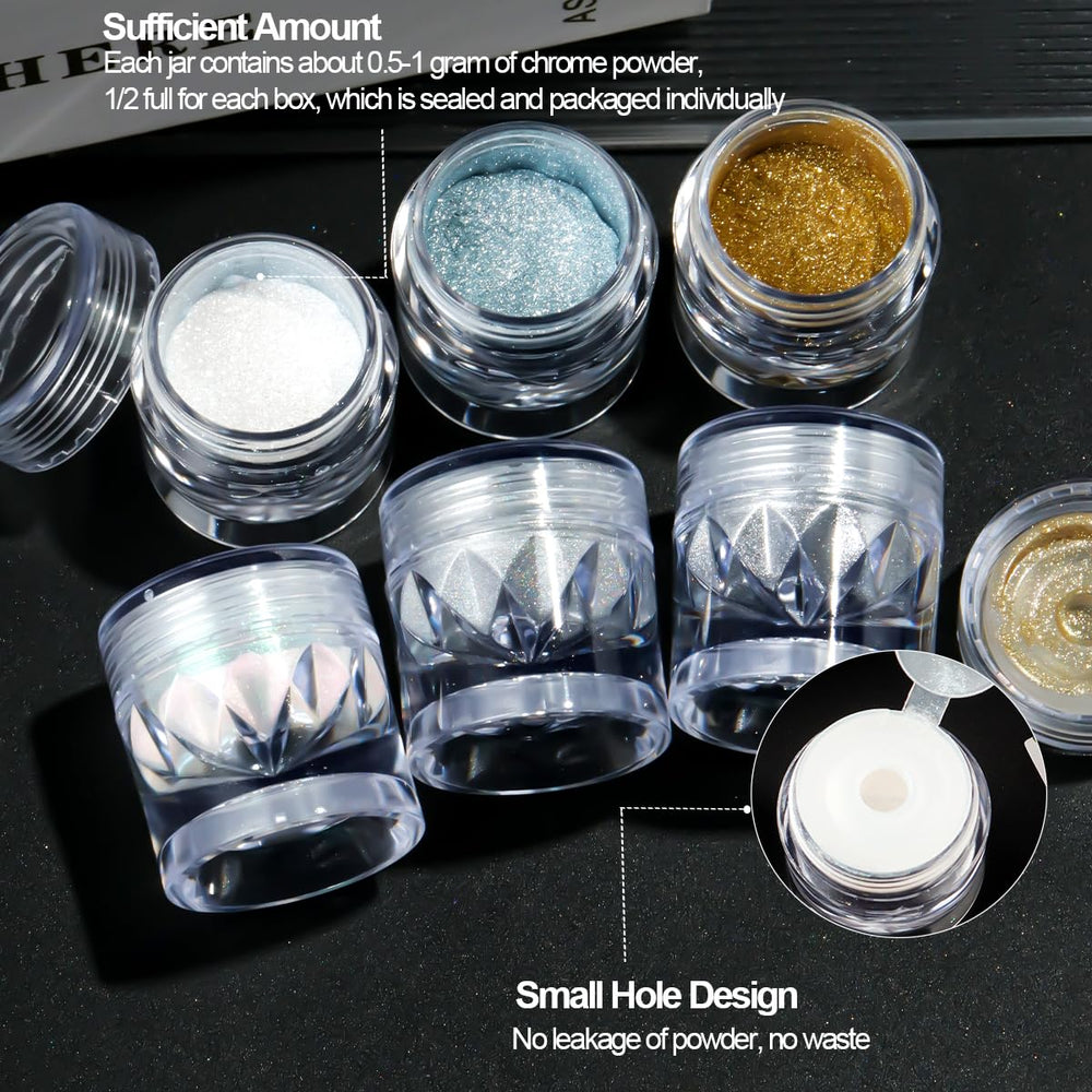 SUTOZMIWE sponge applicator rubbing chrome powder for flawless shine