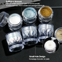 SUTOZMIWE sponge applicator rubbing chrome powder for flawless shine