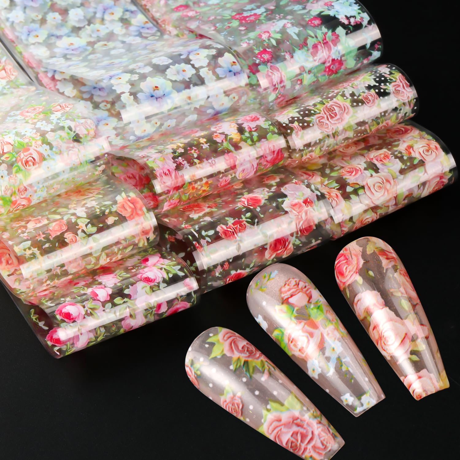 SUTOZMIWE thin foil edge showing flexibility that conforms to curved nails