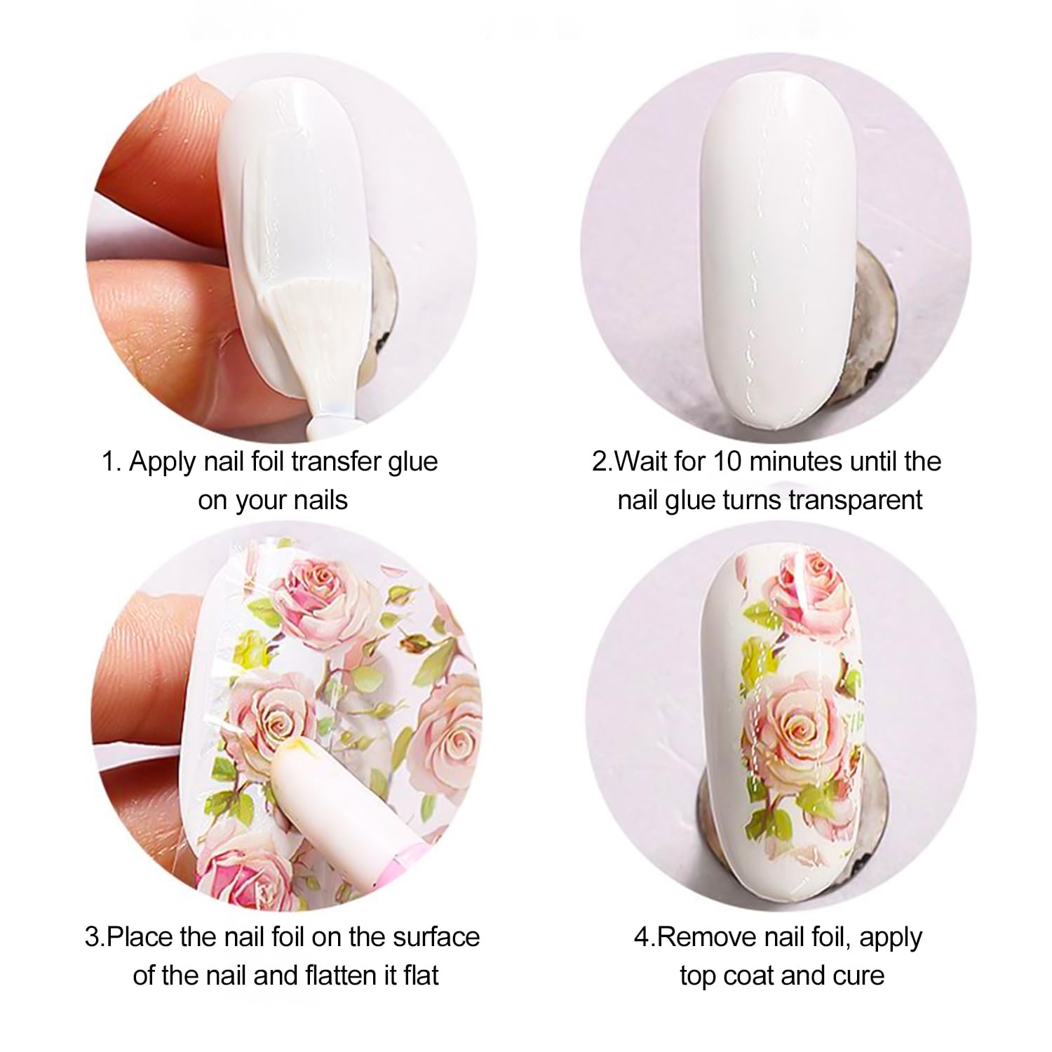 SUTOZMIWE finished nail with cured topcoat for glossy long-lasting finish