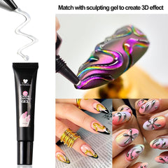 SUTOZMIWE aurora holographic finish on nails creating multidimensional sparkle