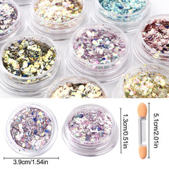 SUTOZMIWE on nail swatch demonstrating holographic shine and smooth finish